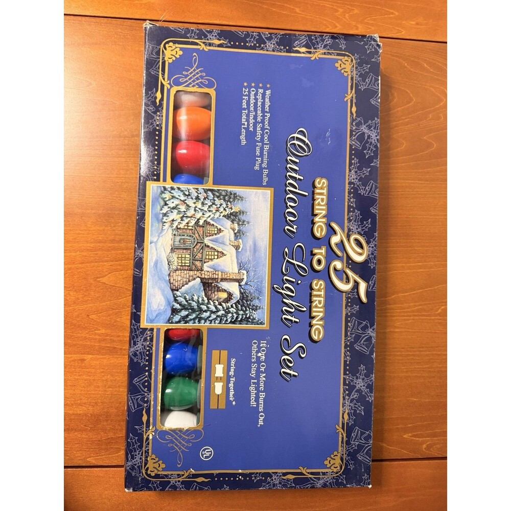 Vtg 25 Ft Multi-Color C7 Ceramic Christmas Light Sets – Indoor/Outdoor
